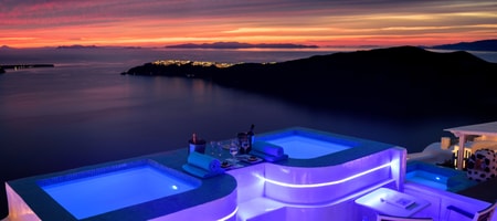 Superior Suite | Caldera Sea & Sunset View-Outdoor Hot Tub