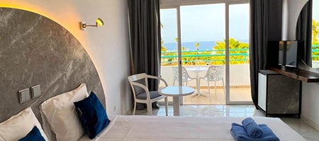 Twin or Double Room with Sea / Pool View