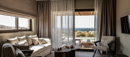 Ela Tinos | Family Suite | Jetted Tub | Sea View