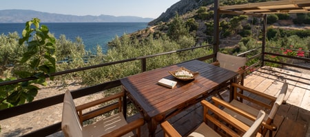 Two-Bedroom Apartment with Balcony and Sea View "Maistros"