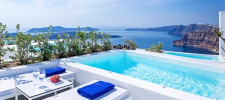 Yellow Suite with Heated Plunge Pool and Caldera View