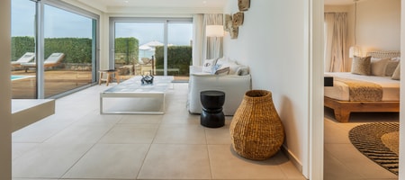 Beachfront One Bedroom Villa Emmelia with Private Pool