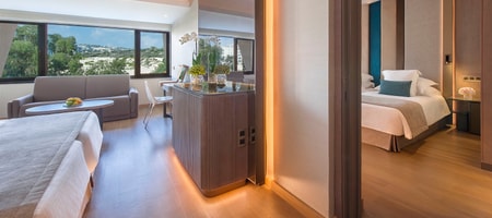 Two Connecting Double Rooms with Inland View