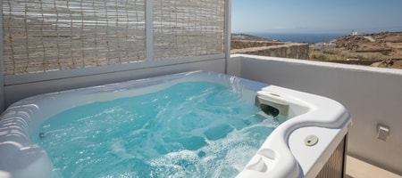 Myconian Suite with Outdoor Jetted Tub & Sea View