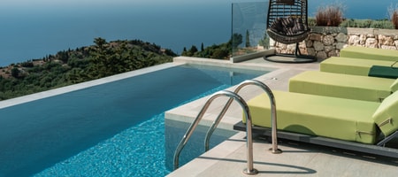 3-bedroom Master Villa with Private Heated Pool - Birds Eye sunset & Panoramic Sea View