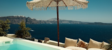 Two-Bedroom Villa with Caldera View and Hot Tub - Split Level