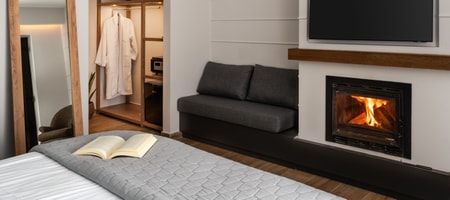Brand New Boutique Room with Fireplace