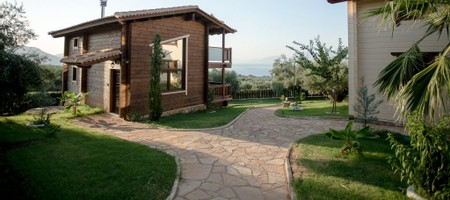 The Woodland Cottage - 2 Bedroom Villa with Sea View - Sauna & Shared Pool