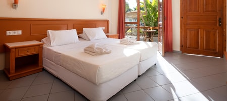 Ground Twin Room with Pool View