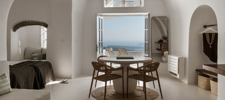 Grand Cave Suite - Panoramic Caldera & Volcano Sea View - Outdoor Hot Tub