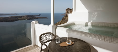 HONEYMOON SUITE - Panoramic Caldera & Volcano Sea View - Private Balcony and Outdoor Tub