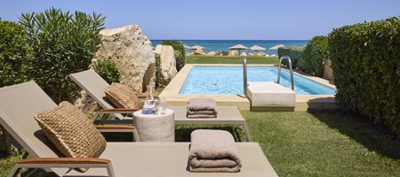 Mythica Bungalow with Private Pool - Beachfront