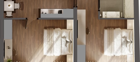 Two Bedroom Apartment with Private Balcony