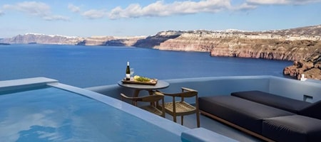 Standard Suite with Private Heated Plunge Pool & Caldera View