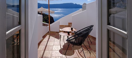 Honeymoon Cave with Panoramic Caldera View