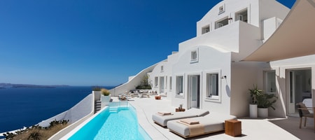 Three Bedroom Villa with Infinity Pool Caldera Sea View