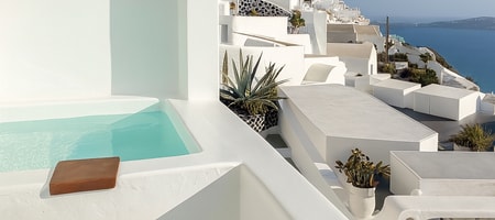 7 Deluxe Private Caldera Sea View Suite (Outdoor Massage Pool)