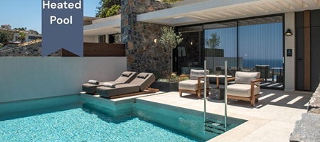 Cave Suite with Heated Private Pool  Sea View