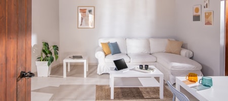 Beachside White Apartment