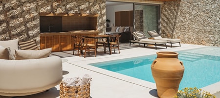 Suite 1 with Private Heated Pool