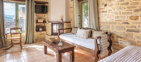 Stone cottage with terrace