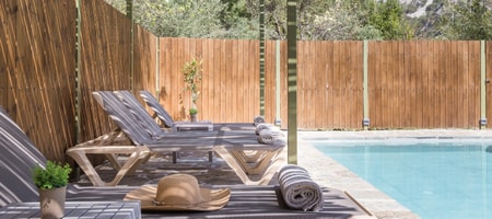 Two Bedroom cottage with private Heated pool