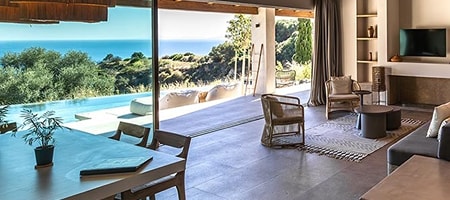 Eliamos Sea View Three Bedroom Villa with Outdoor Private Pool