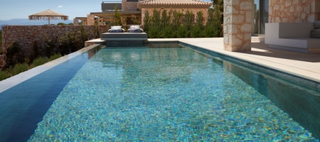 Two bedroom two bathroom private heated pool villa with panoramic Sea View