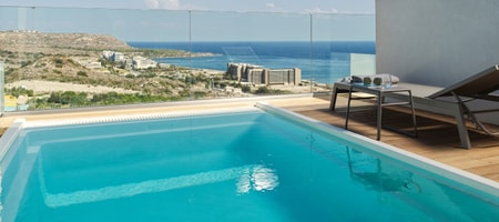 Summer Sea View Room with Private Pool