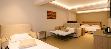 Quadruple Room with Partial Sea View