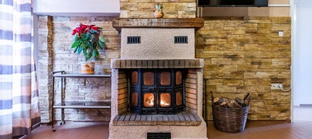 Two Bedroom Apartment Fireplace