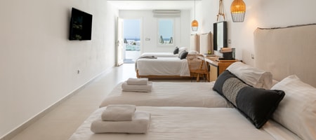 Deluxe Quadruple Room Sea View [up to 4 Guests]