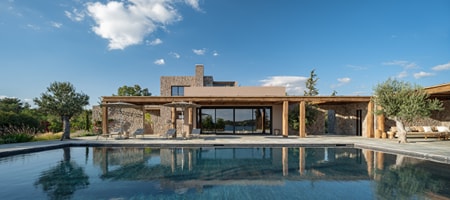 Beachfront Villa Oneiro with Sea Views