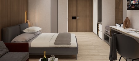Double Room with Sofa Bed Side View