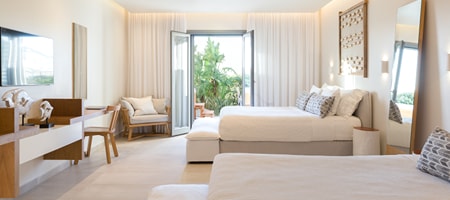 Family Connecting Partial Sea View Suite with 2 Private Hot Tubs and Private Garden 80sq.m