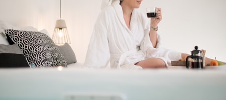 Earthly junior suite with indoor hot tub and garden view