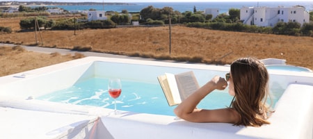 Honeymoon Suite with outdoor hot tub and sea view