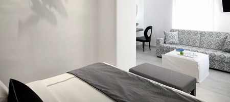 White Family Room with Private Balcony