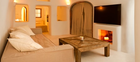 Kapari Honeymoon Suite with Indoor Hot Tub & Private Terrace with Caldera View