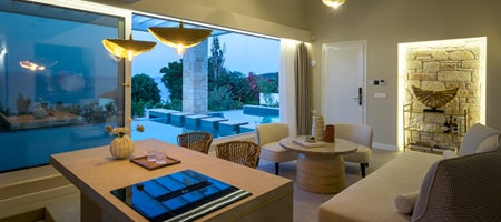 Villa Kappa Sea Front 3 Bedroom with heated private pool