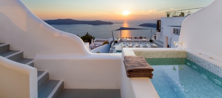 Superior Double Room with Outdoor Hot Tub and Caldera View