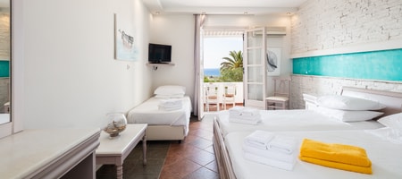 Aegean Triple Room with Terrace & Sea View