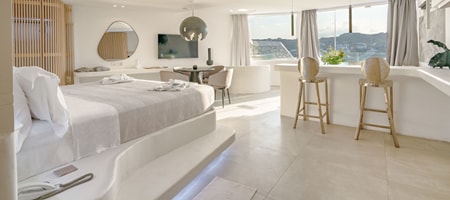 Mykonos Honeymoon Luxury Suite with Outdoor Jetted Tub
