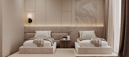 Superior Twin Room with Side Sea View
