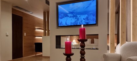 King Suite with fireplace