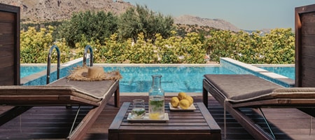 Family Room with Private Pool & Garden View