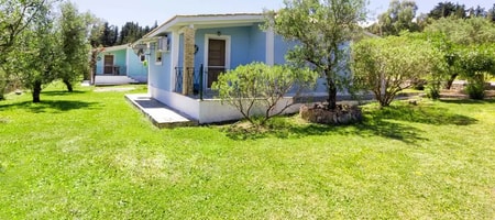 Blue House with sharing pool