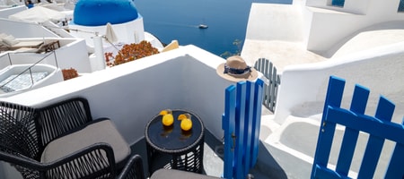 Blue Dome Cave Room with Caldera View