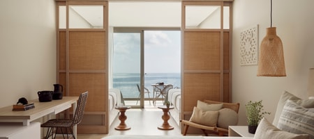 Family Room Sliding Door Sea View