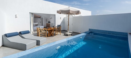 King suite with private jetted swimming pool
